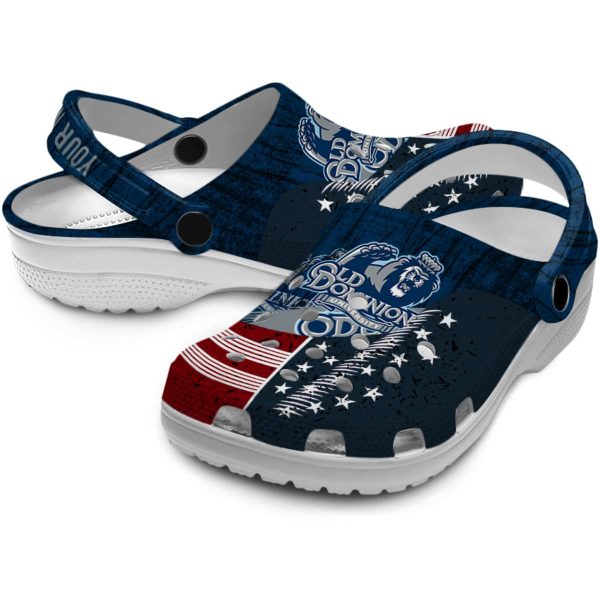 custom old dominion monarchs star spangled side pattern clog high quality