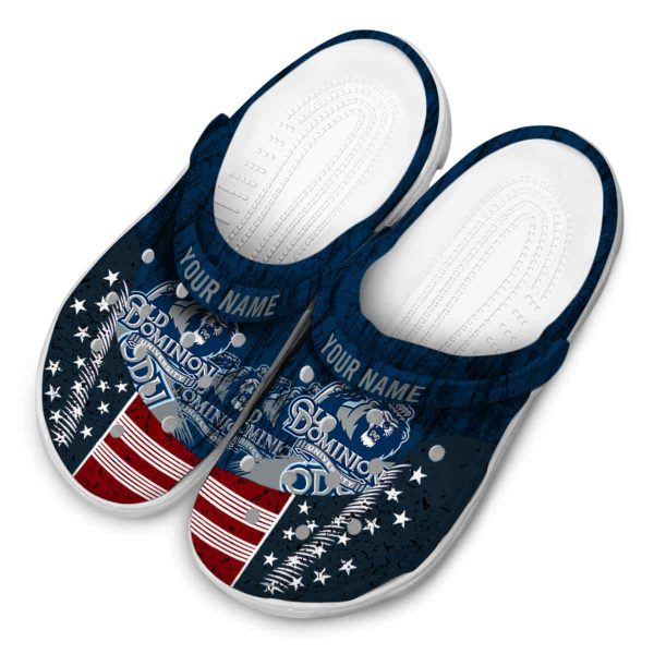 custom old dominion monarchs star spangled side pattern clog latest model