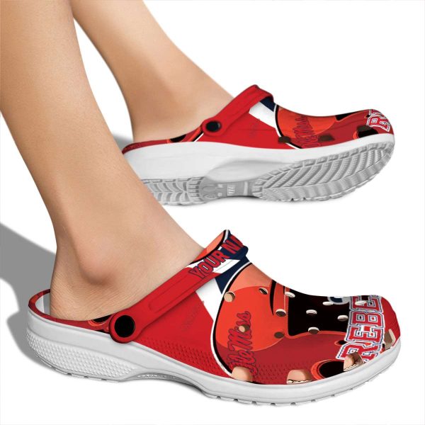 custom ole miss rebels baseball helmet clog fashion forward
