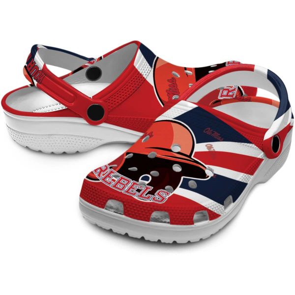 custom ole miss rebels baseball helmet clog high quality