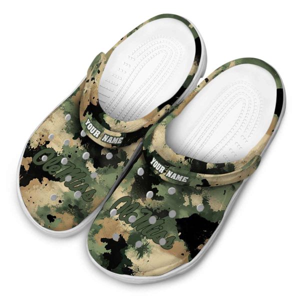 custom ole miss rebels camouflage craze clog latest model