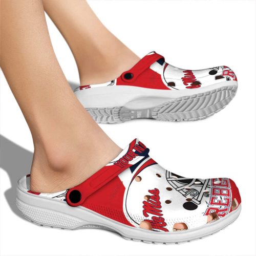 custom ole miss rebels football helmet clog fashion forward