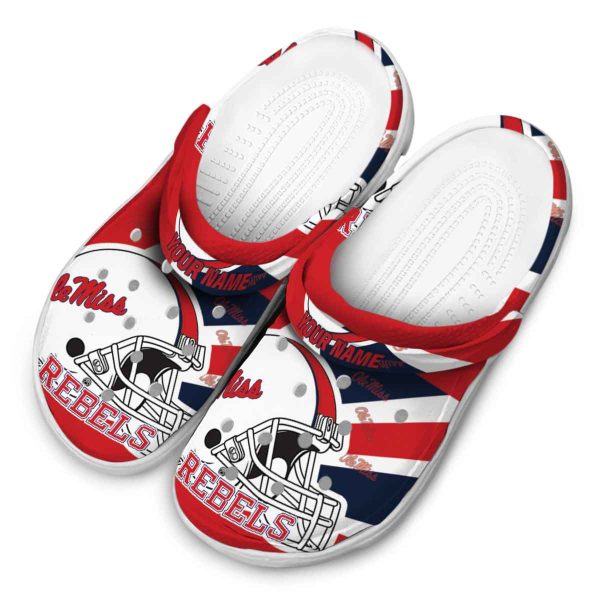 custom ole miss rebels football helmet clog latest model