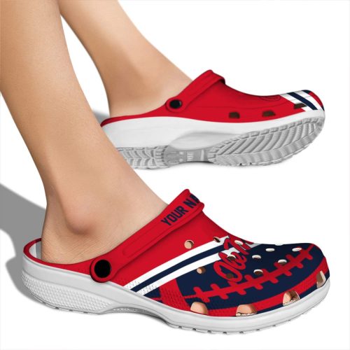 custom ole miss rebels football motif clog fashion forward