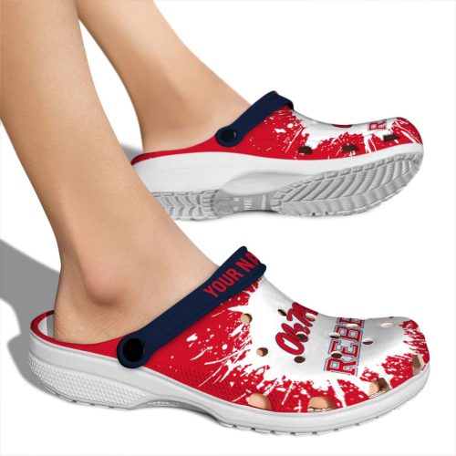 custom ole miss rebels splash art clog fashion forward