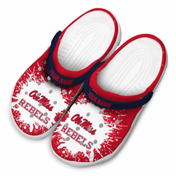 custom ole miss rebels splash art clog latest model
