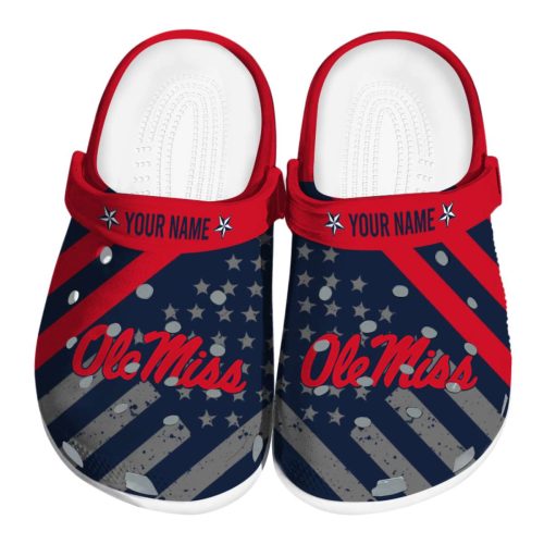 custom ole miss rebels star spangled graphic clog best selling