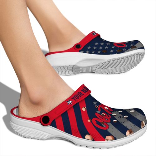 custom ole miss rebels star spangled graphic clog fashion forward