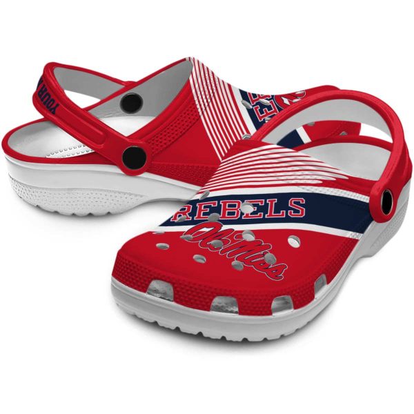 custom ole miss rebels vibrant dual tone clog high quality