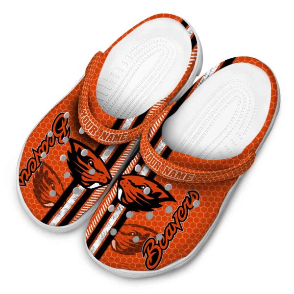 custom oregon state beavers contrasting stripes clog latest model