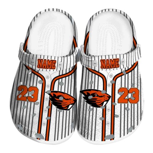 custom oregon state beavers pinstripe pattern clog best selling
