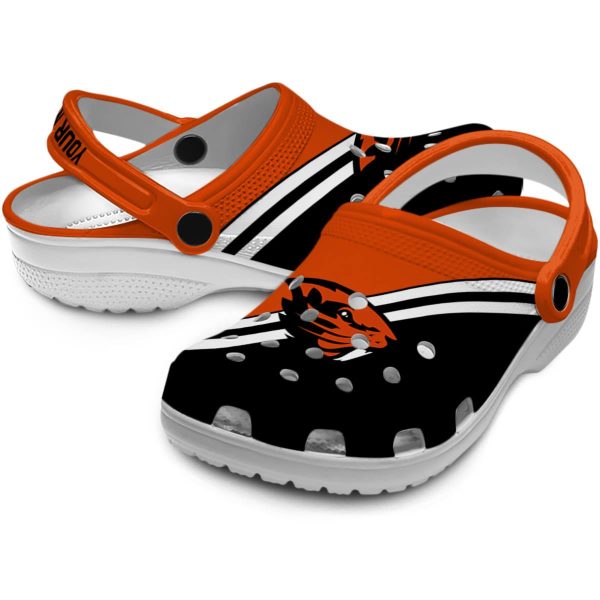 custom oregon state beavers striped accents clog high quality