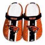 custom oregon state beavers vertical stripes clog best selling