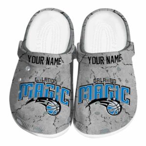 custom orlando magic cracked texture clog best selling
