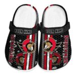 custom ottawa senators contrasting stripes clog best selling
