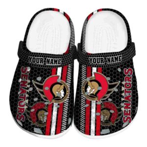 custom ottawa senators contrasting stripes clog best selling