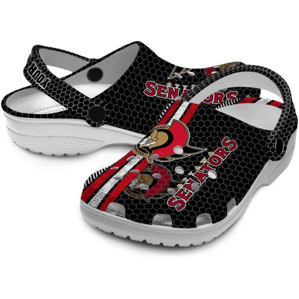 custom ottawa senators contrasting stripes clog high quality