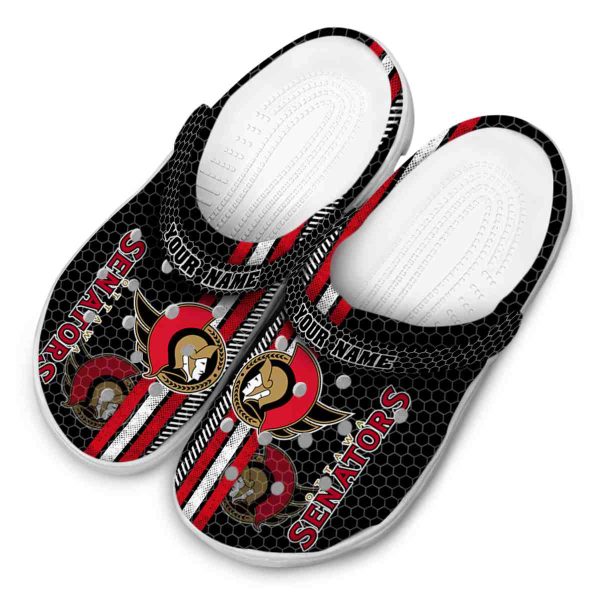 custom ottawa senators contrasting stripes clog latest model