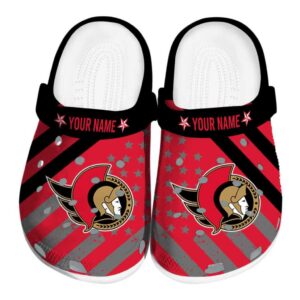 custom ottawa senators star spangled graphic clog best selling