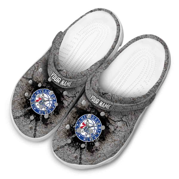 custom philadelphia 76ers cracked ground texture clog latest model