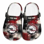 custom philadelphia 76ers plaid fusion clog best selling
