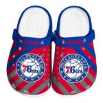 custom philadelphia 76ers star spangled graphic clog best selling