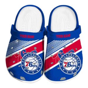 custom philadelphia 76ers vibrant dual tone clog best selling