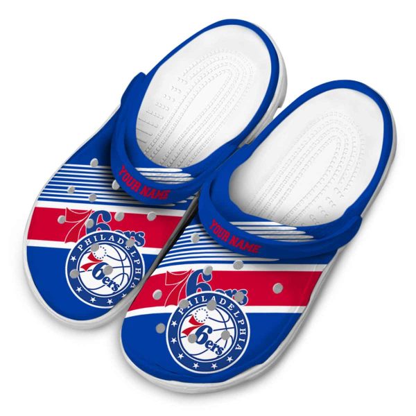 custom philadelphia 76ers vibrant dual tone clog latest model