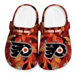 custom philadelphia flyers autumn leaves clog best selling