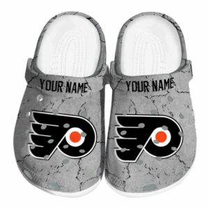 custom philadelphia flyers cracked texture clog best selling