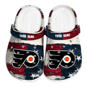 custom philadelphia flyers patriotic stripes clog best selling