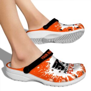 custom philadelphia flyers splash art clog fashion forward