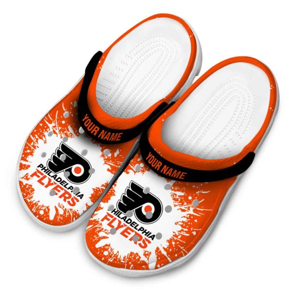 custom philadelphia flyers splash art clog latest model
