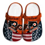 custom philadelphia flyers star spangled side pattern clog best selling