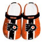 custom philadelphia flyers vertical stripes clog best selling
