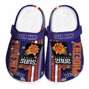 custom phoenix suns contrasting stripes clog best selling
