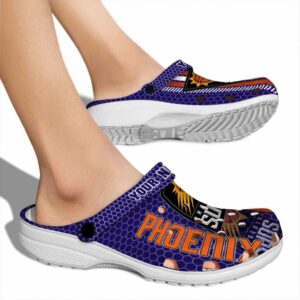 custom phoenix suns contrasting stripes clog fashion forward