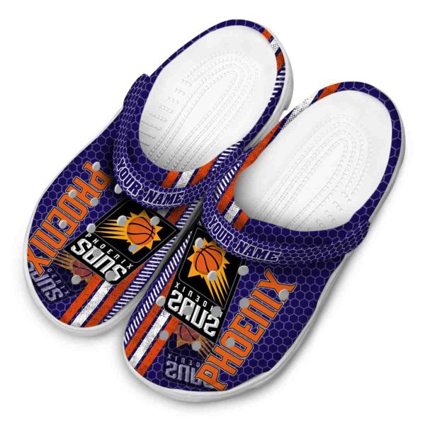 custom phoenix suns contrasting stripes clog latest model