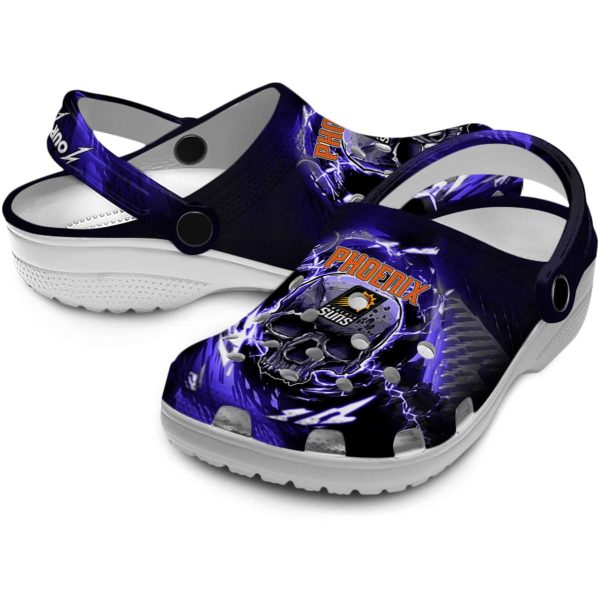 custom phoenix suns gothic skull clog high quality