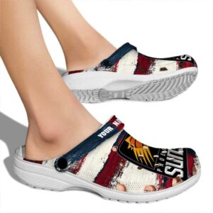 custom phoenix suns patriotic stripes clog fashion forward
