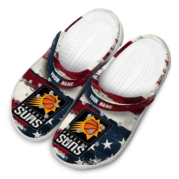 custom phoenix suns patriotic stripes clog latest model
