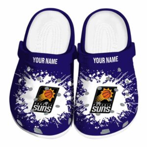 custom phoenix suns splatter background clog best selling