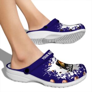 custom phoenix suns splatter background clog fashion forward