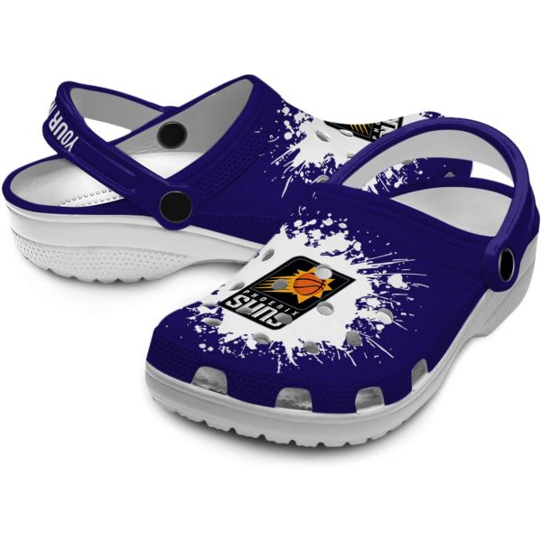 custom phoenix suns splatter background clog high quality