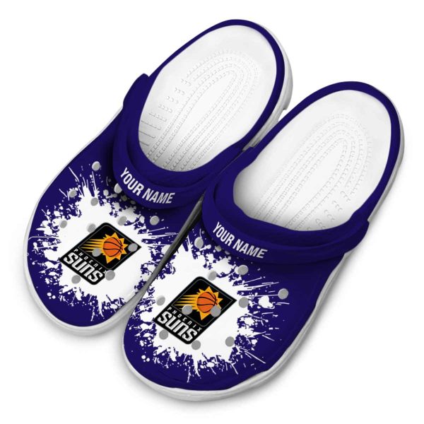 custom phoenix suns splatter background clog latest model