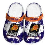 custom phoenix suns splatter pattern clog best selling