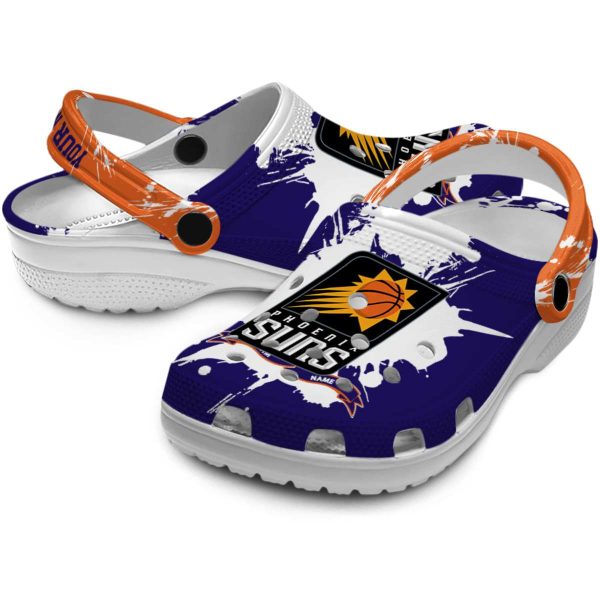 custom phoenix suns splatter pattern clog high quality