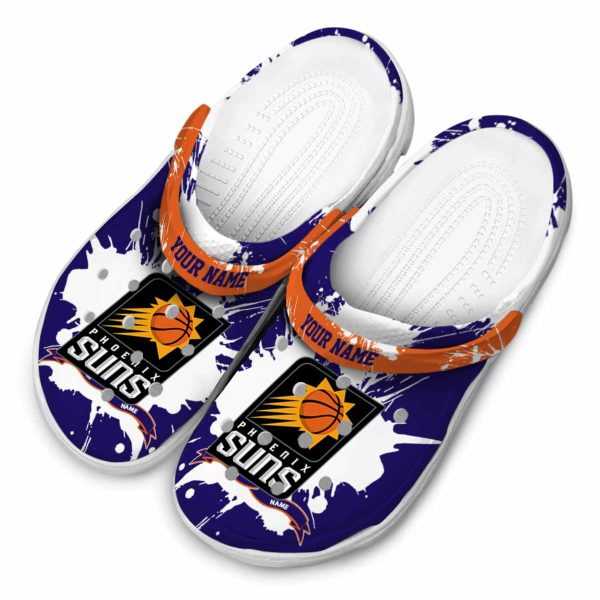 custom phoenix suns splatter pattern clog latest model
