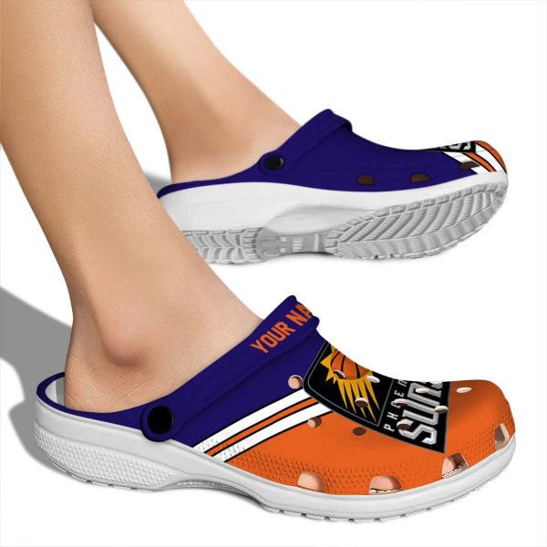 custom phoenix suns striped accents clog fashion forward