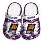 custom phoenix suns zigzag paint burst clog best selling